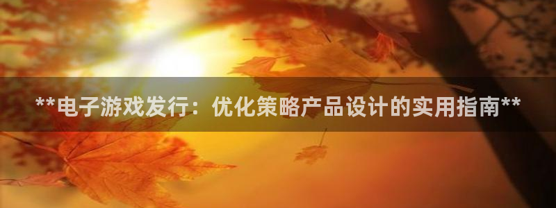 顺盈娱乐平台提现被关闭怎么回事儿呀：**电子游戏发行：优化策略产品设计的实用指南**